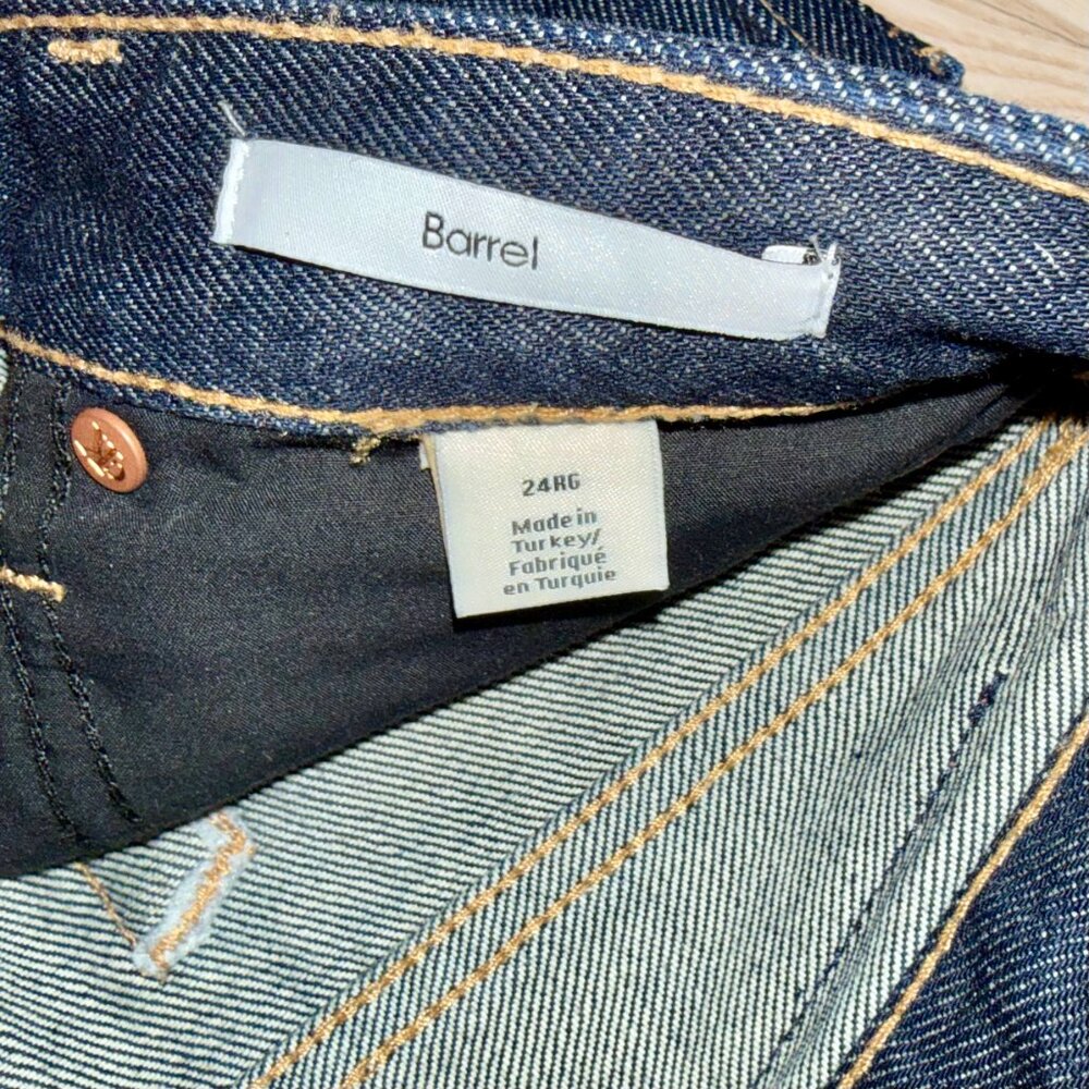 Calvin Klein Straight Leg Barrel 100% Cotton Jeans Size 24 - Picture 6 of 7